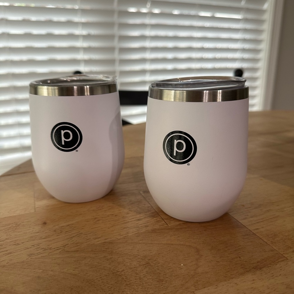 Pure Barre White Stainless Steel Insulated Tumblers (Set of 2)
